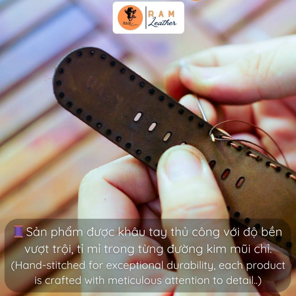 สายนาฬิกาสําหรับ Casio CASIO AE1200, AE 1200, 1300 WHD, 18mm Strap Super Durable Handmade RAM Leather - รูปที่ 3