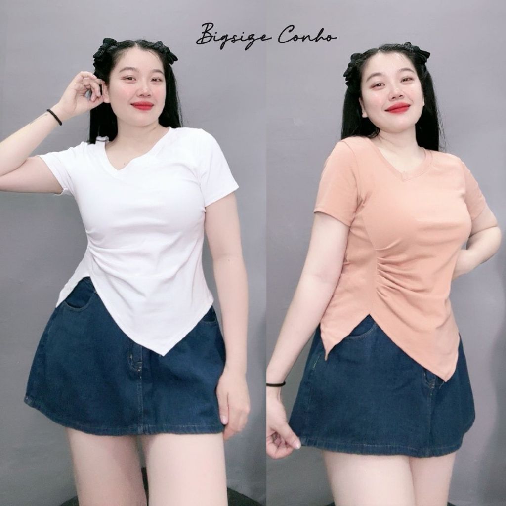 เสื้อยืดคอเต่าไซส์ใหญ่น่ารักมาก ทรงแฟลต ปิดพุง รหัส ก40