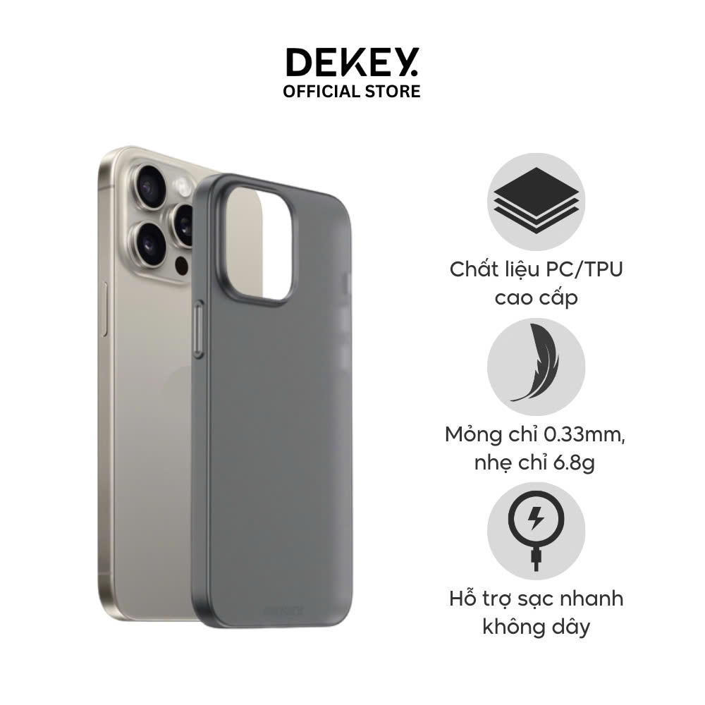 [มาใหม่] DEKEY Power Pioneer เคสบางเฉียบบางเฉียบระดับพรีเมียมที่มองไม่เห็นสําหรับ 15ProMax