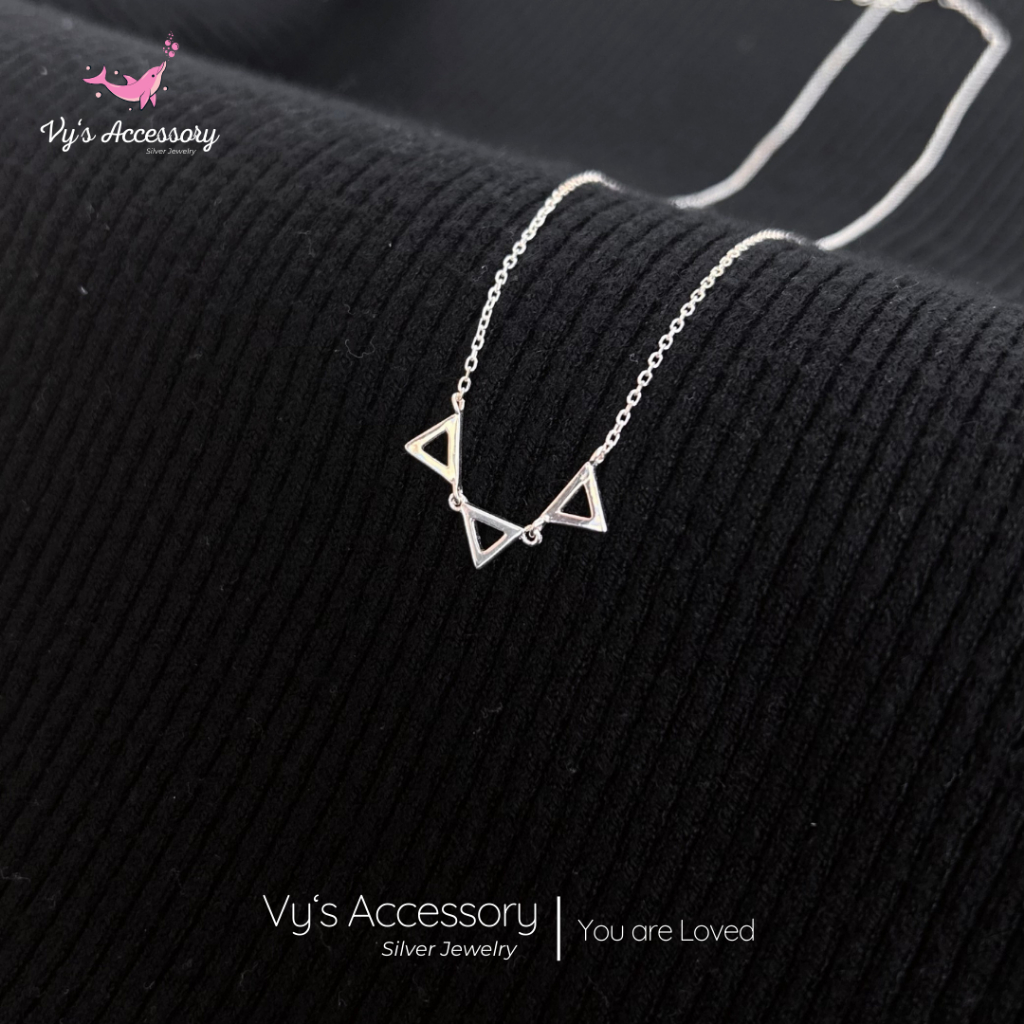 Vys Accessory DM08 สร้อยคอเงินสามเหลี่ยม