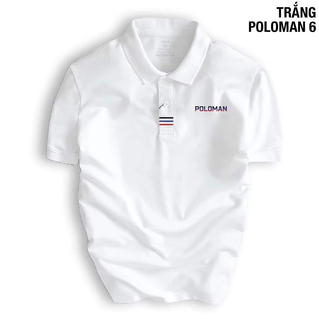 POLOMAN 6 เสื้อยืดคอปกเปิดชาย BASIC CVC ผ้า CS ยืดหยุ่น หรูหรา ผ้าระบายอากาศ RIO BUTTER