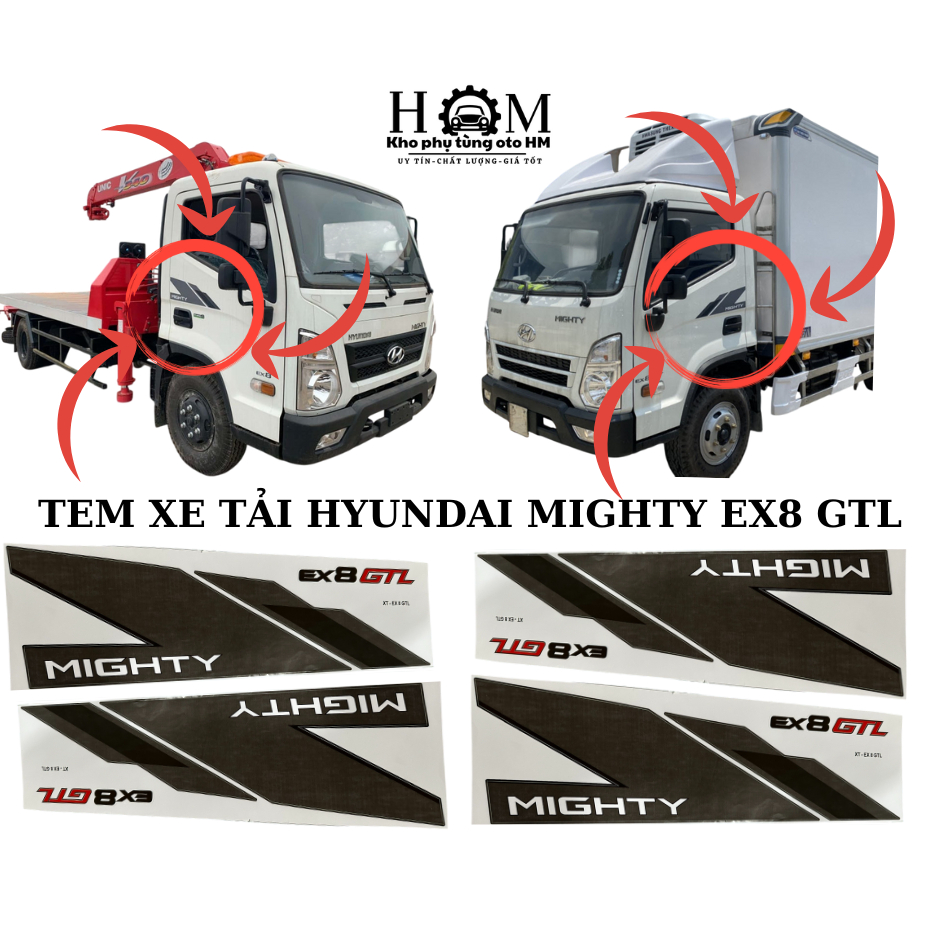 [GOOD PRODUCT] สติ๊กเกอร์รถบรรทุก Hyundai MIGHTY EX8 GTL สติ๊กเกอร์รถบรรทุก HYUNDAI MIGHTY EX8 GTL