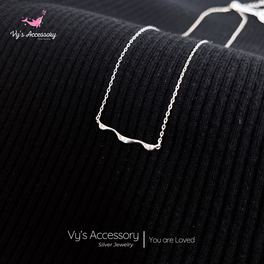 Vys Accessory DM71 สร้อยคอเงินคลื่นมหาสมุทร