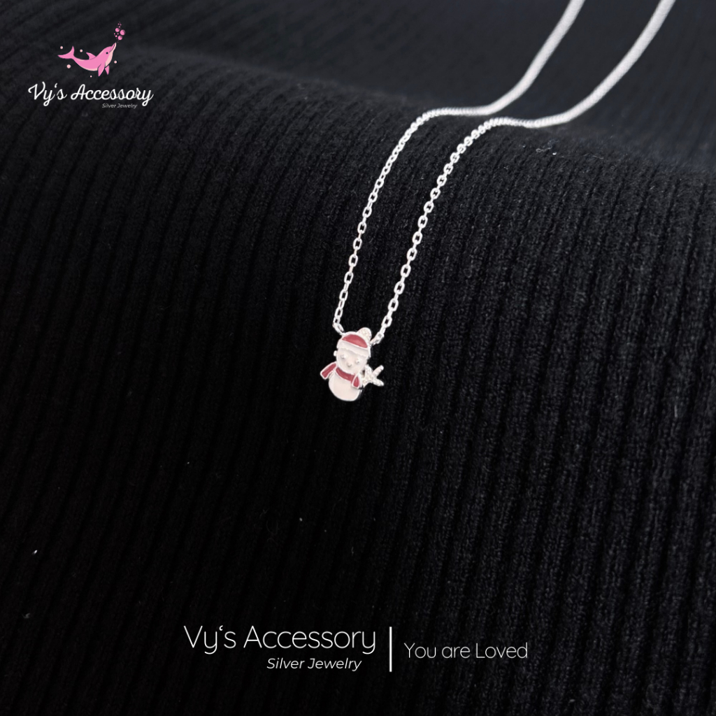 Vys Accessory DM109 สร้อยคอเงินตุ๊กตาหิมะ