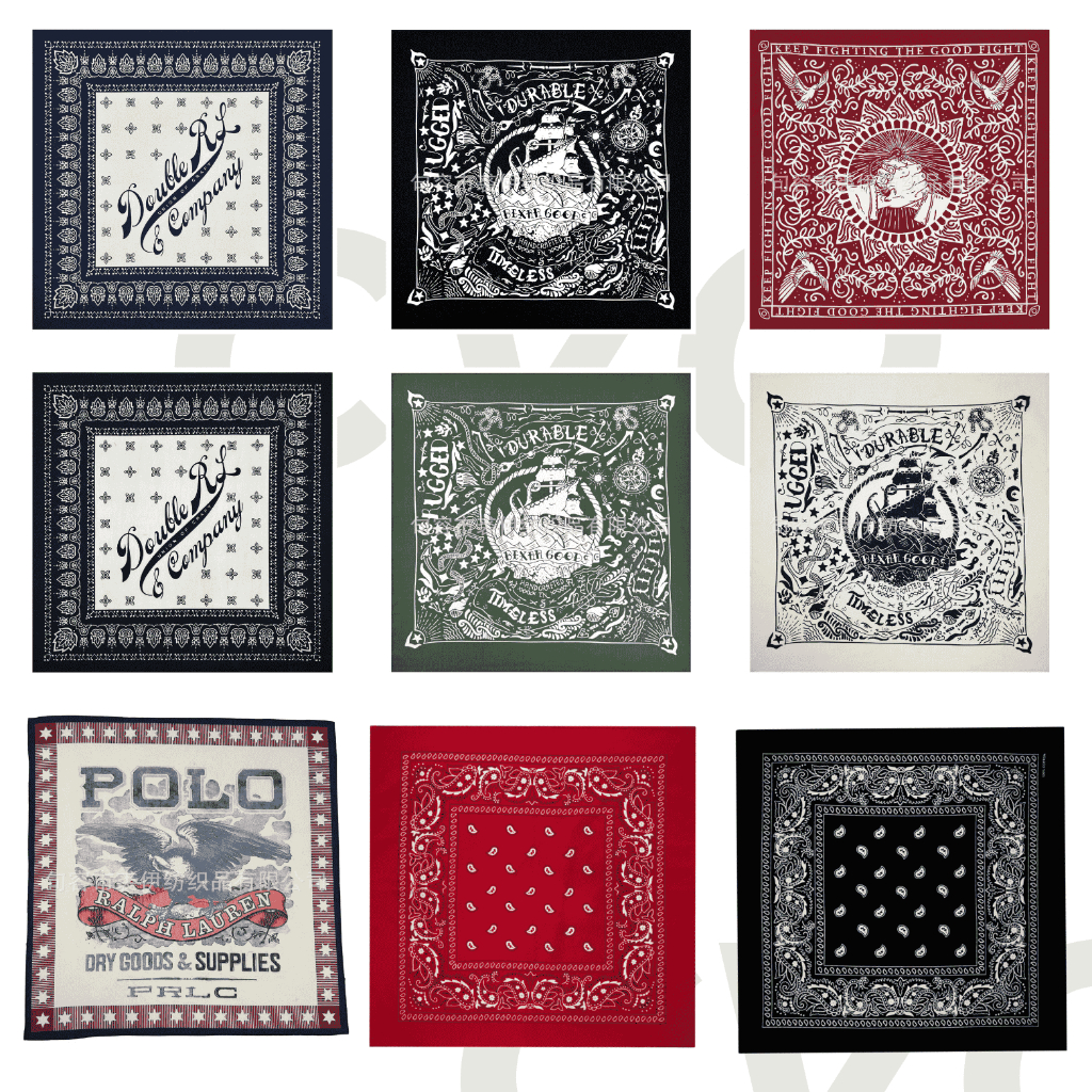 Bandana - ผ้าโพกหัวผ้าฝ้ายลาย Classic Paisley ขนาด 54x54cm - CVO STUDIO