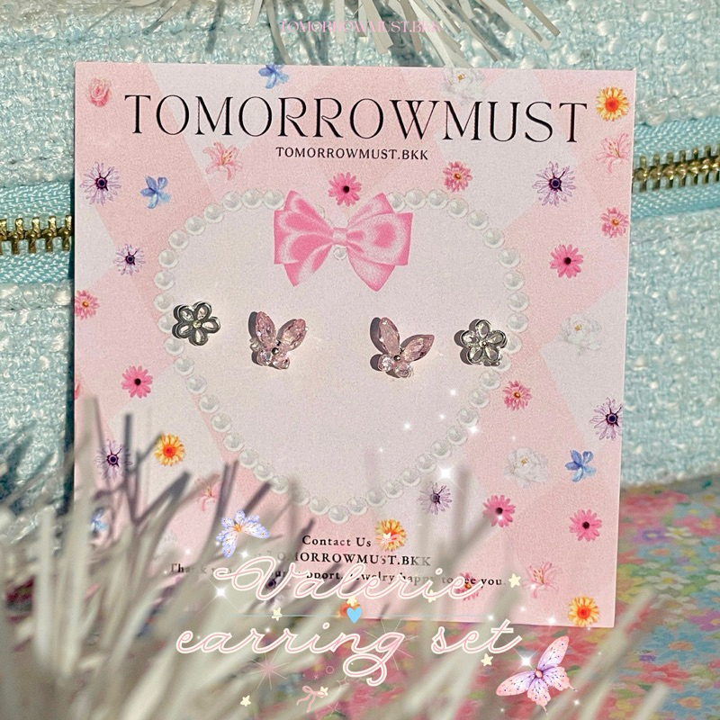 Tomorrowmust.bkk Valery Butterfly Earing Set ต่างหูผีเสื้อที่สวยงามมาก
