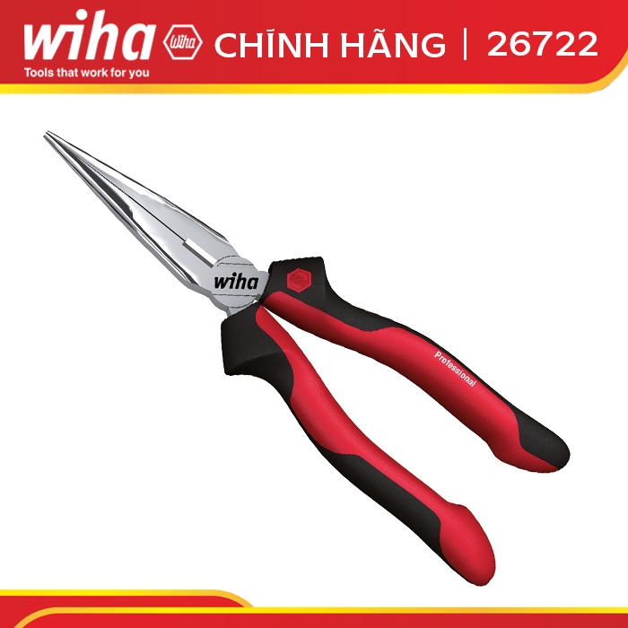 Wiha 26722 200 มม. คีมจมูกแหลมมืออาชีพ