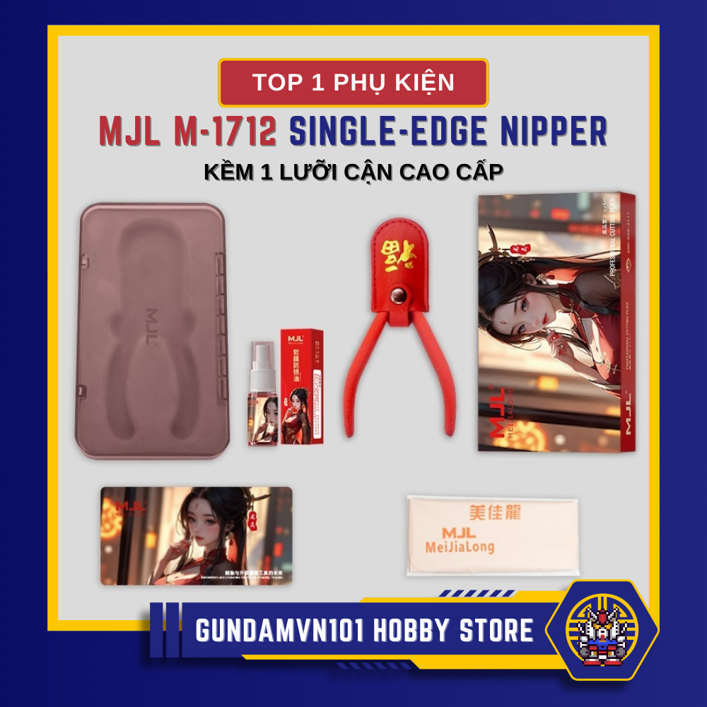 [SUPER GOOD COMBO] MJL M-1712 NIPPERS - คีม 1 ใบมีดเฉพาะสําหรับตัดพลาสติก, เครื่องมือประกอบโมเดลกันด