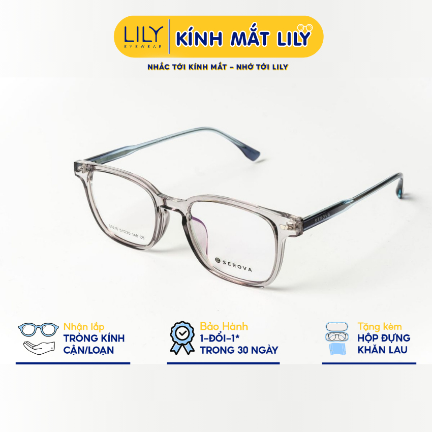 LILYEYEWEAR กรอบแว่นตาทรงสี่เหลี่ยมสําหรับผู้ชายและผู้หญิงทําจากพลาสติกคุณภาพสูงแข็งแรงดีไซน์ทันสมัย
