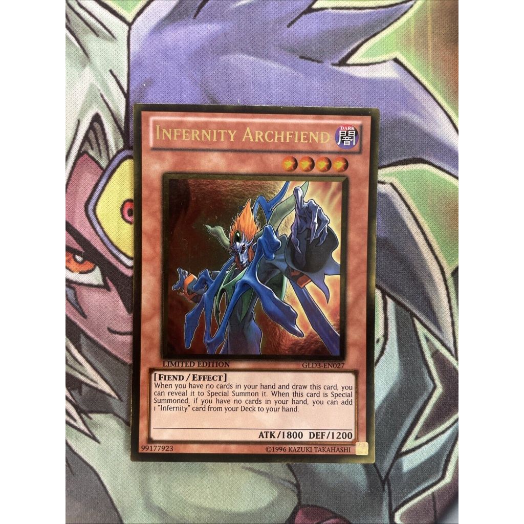 Gold Rare [Yugioh Watermelon] Yugioh Infernity Archfiend mons Card