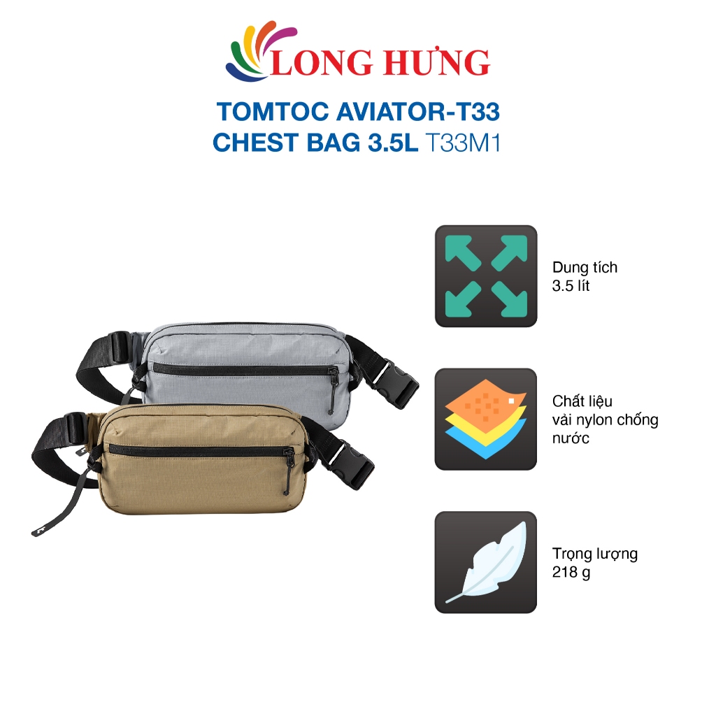 Tomtoc Aviator-T33 Chest Bag 3.5L T33M1 - สินค้าของแท้