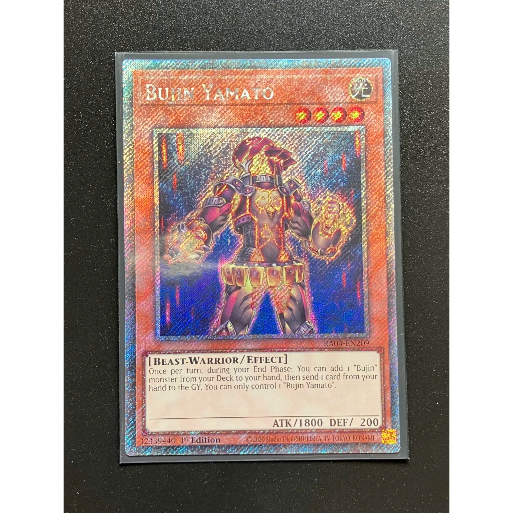 YMS - [การ์ด Yugioh] - [TCG-UK] - RA04-EN209 - Bujin Yamato - Platinum Secret Rare 1st Edition