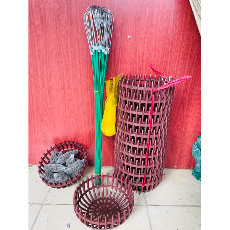 กระถางฟักทอง 10 ฉ21-10 พร้อมซับตาข่าย 70-10 - ปุ๋ยคอกแพะแยก 1 ถุงสําหรับปุ๋ยราก