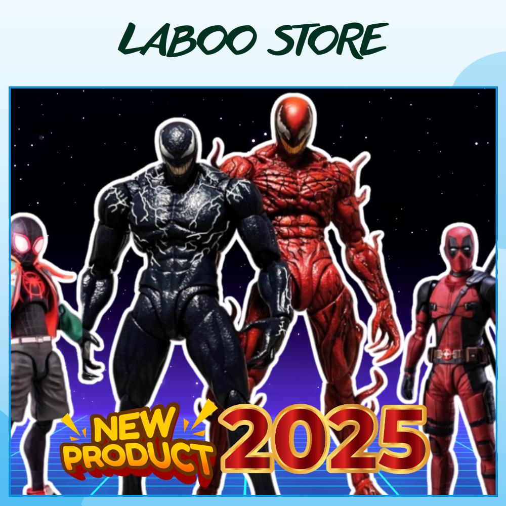 โมเดลข้อต่อ Venom SHF canage marvel Spiderman revotech ของเล่นสไปเดอร์แมนพร้อมการตกแต่งข้อต่อที่สามา