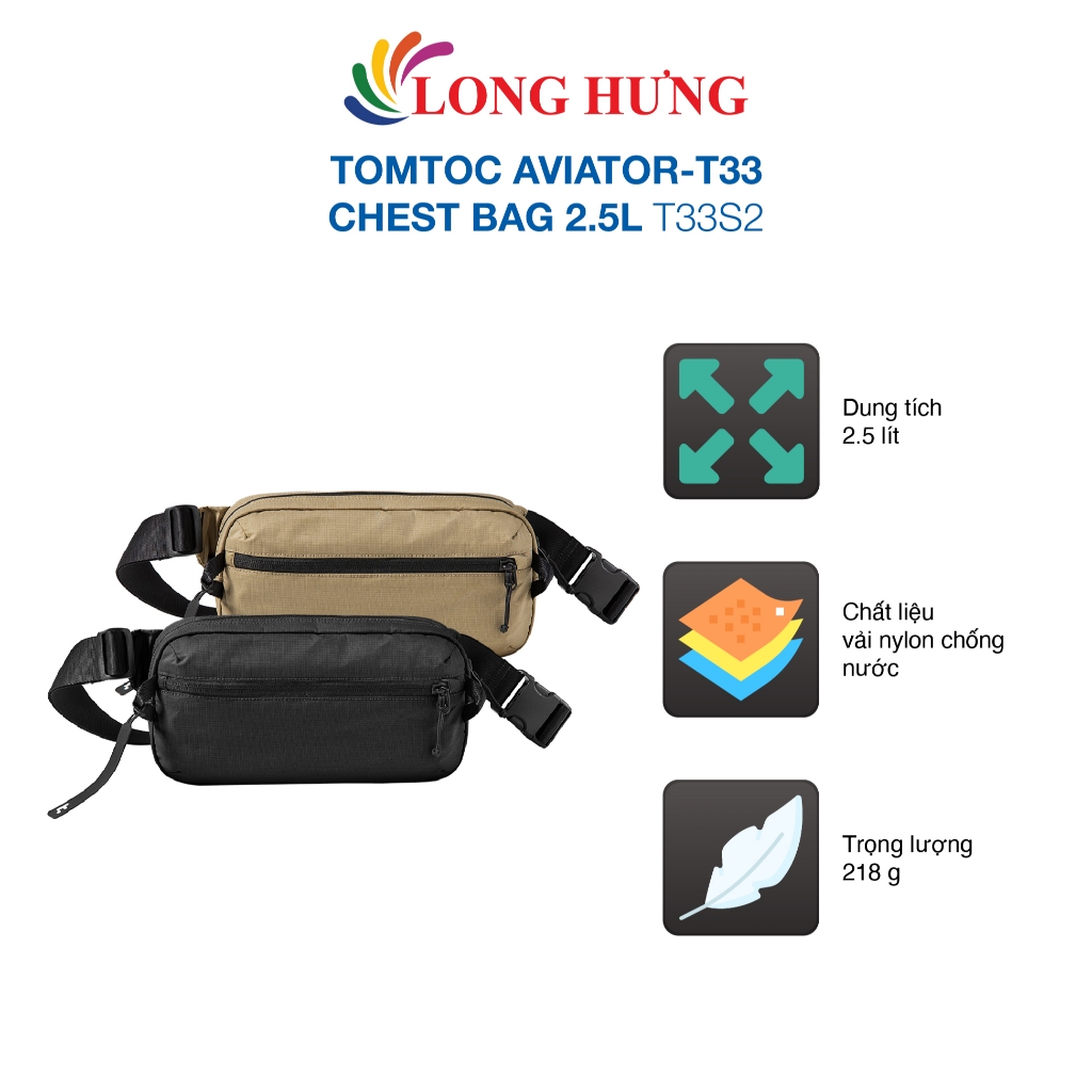 Tomtoc Aviator-T33 Chest Bag 2.5L T33S2 - สินค้าของแท้