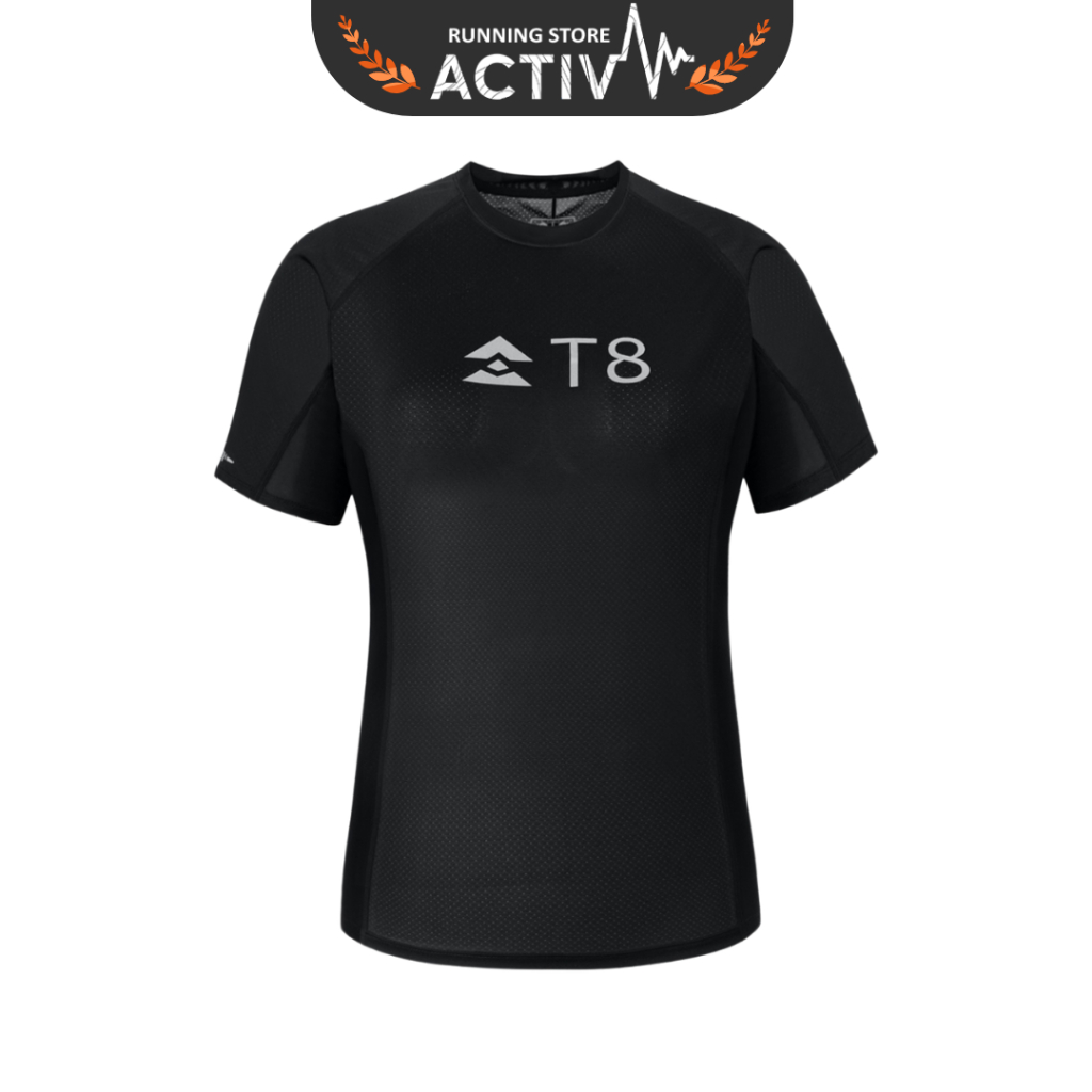 T8 Iced Tee เสื้อวิ่งผู้หญิง - Pure Black VS2