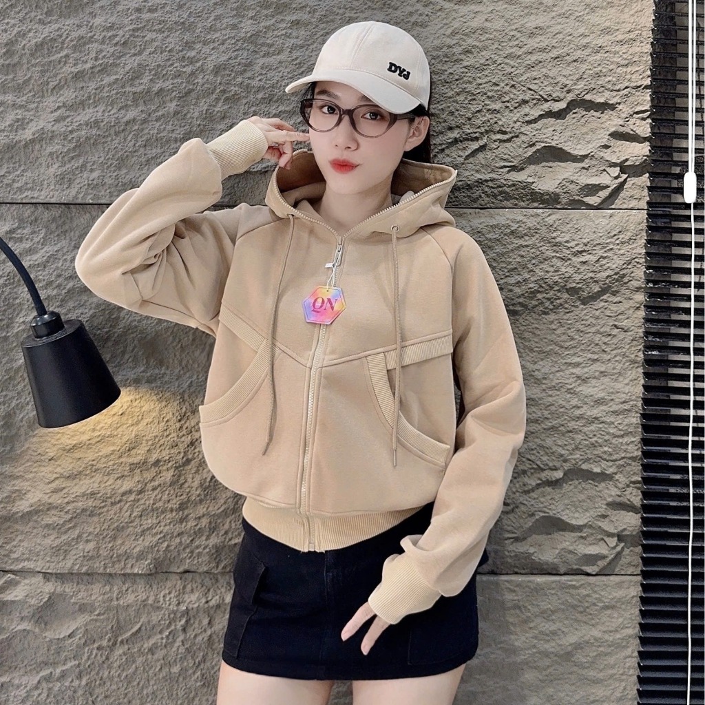 QC COTTON VELVET SUNSCREEN JACKET CODE(CN6) THICK AND COOL TO WEAR 2 กระเป๋าใน FREESIZE FORM(40-60)K