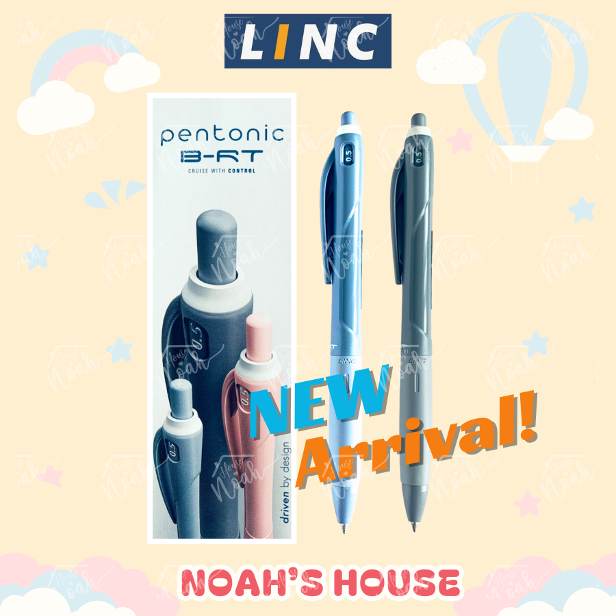 [NOAHS HOUSE] LINC PENTONIC BRT Premium Ballpoint Pen Box 0.5 mm Nib หมึกสีน้ําเงิน/ดํา - รุ่นใหม่