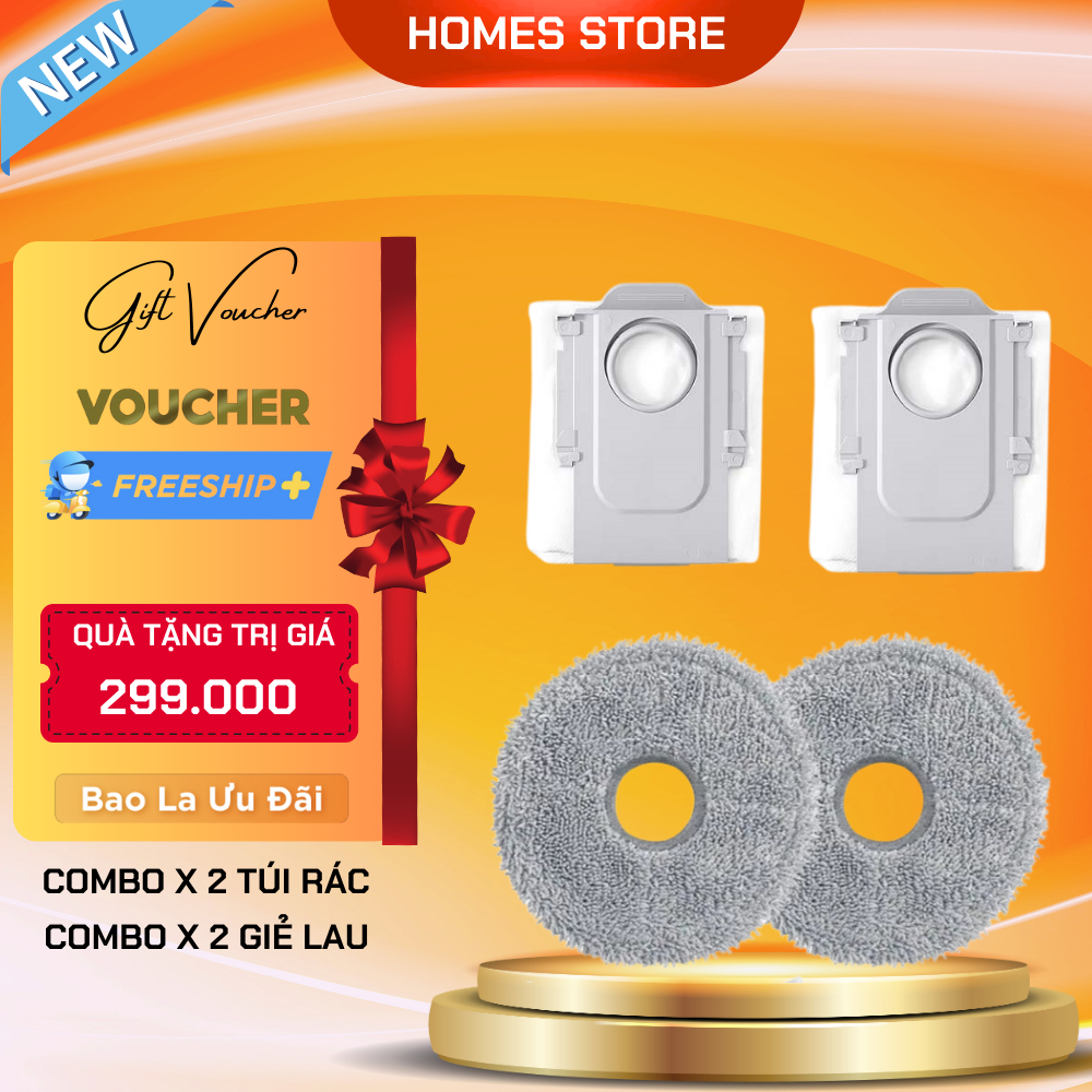 Combo of 2 Robot Cleaning Rags Q Revo 5AE, Qrevo Edge, Qrevo Edge 5V1, QR 798 - ของแท้