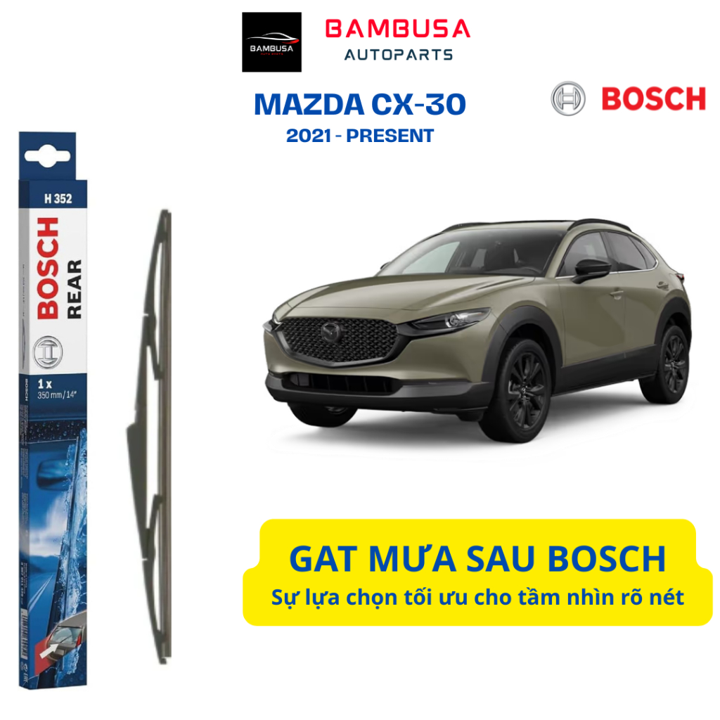 ที่ปัดน้ําฝนด้านหลังสําหรับ MAZDA CX30 - ของแท้ BOSCH H354 (2021 – ปัจจุบัน)