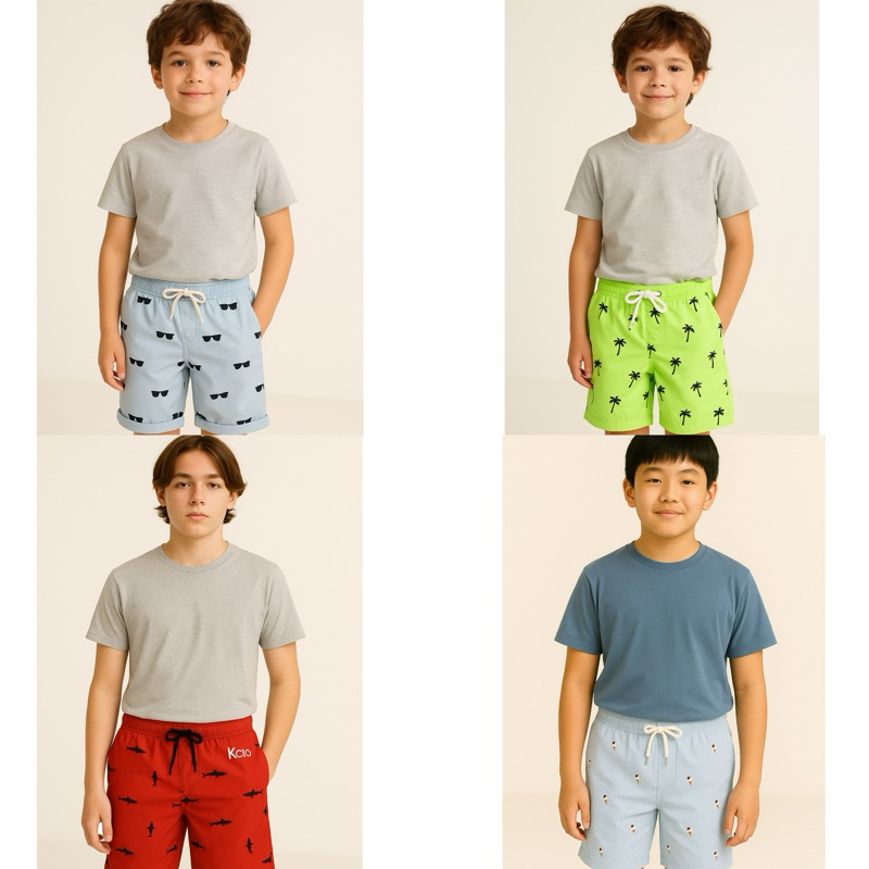 C6831 (2-16 ขวบ) กางเกงเด็กชายสํารองแท้ K.iddo BABY FORM GET SIZE INCREASED มีลายเด็กโดดเด่น 2-16 ขว