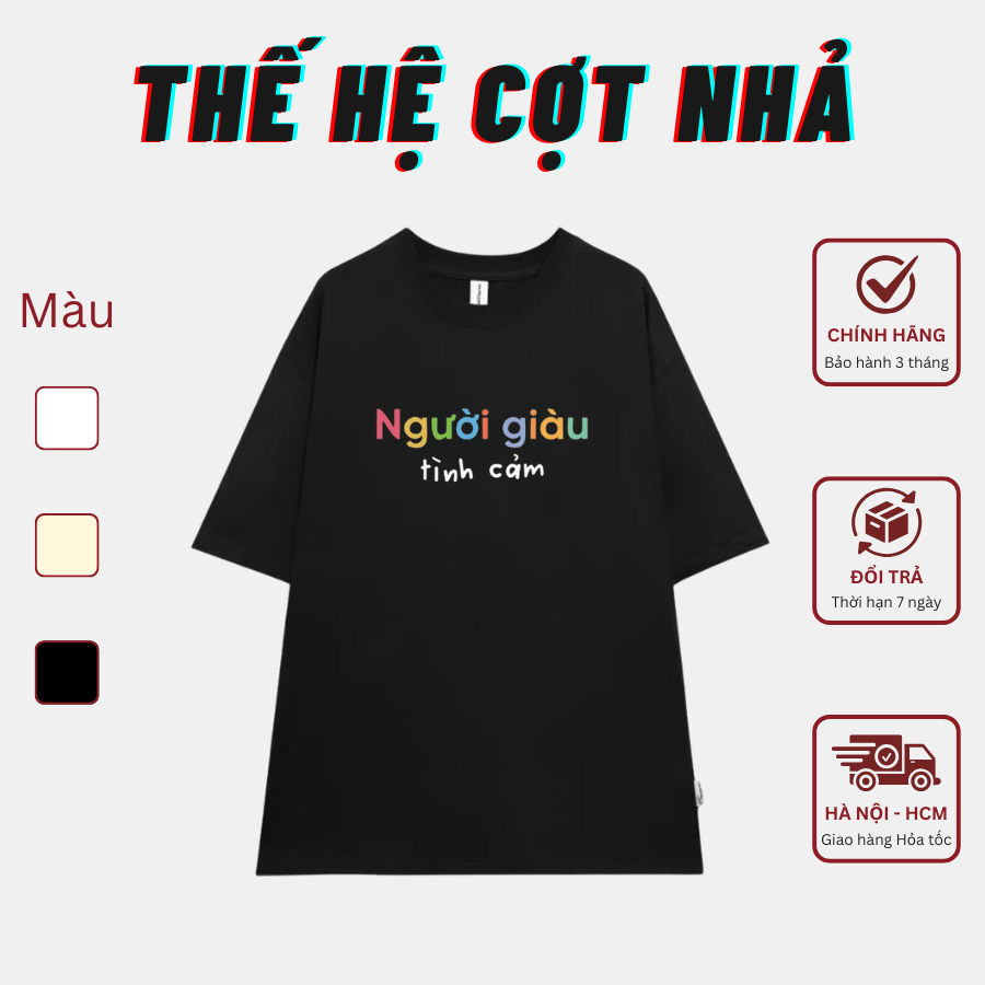 [2H EXPRESS] RICH PEOPLE - LOVE Loose T-shirt Unisex Premium Cotton 250GSM