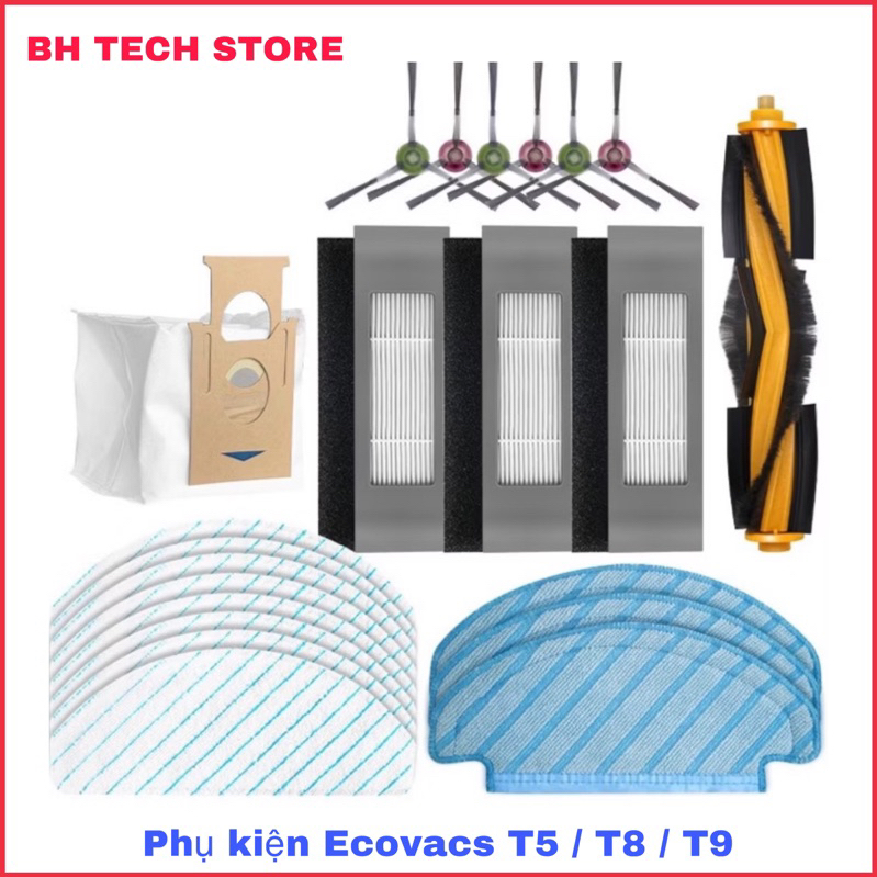 Ecovacs T8 / T8 Aivi / T5 / T5 Hero / T5 Max / T9 / T9 Aivi /T9 Aivi Plus ชุดอุปกรณ์เสริมทดแทน