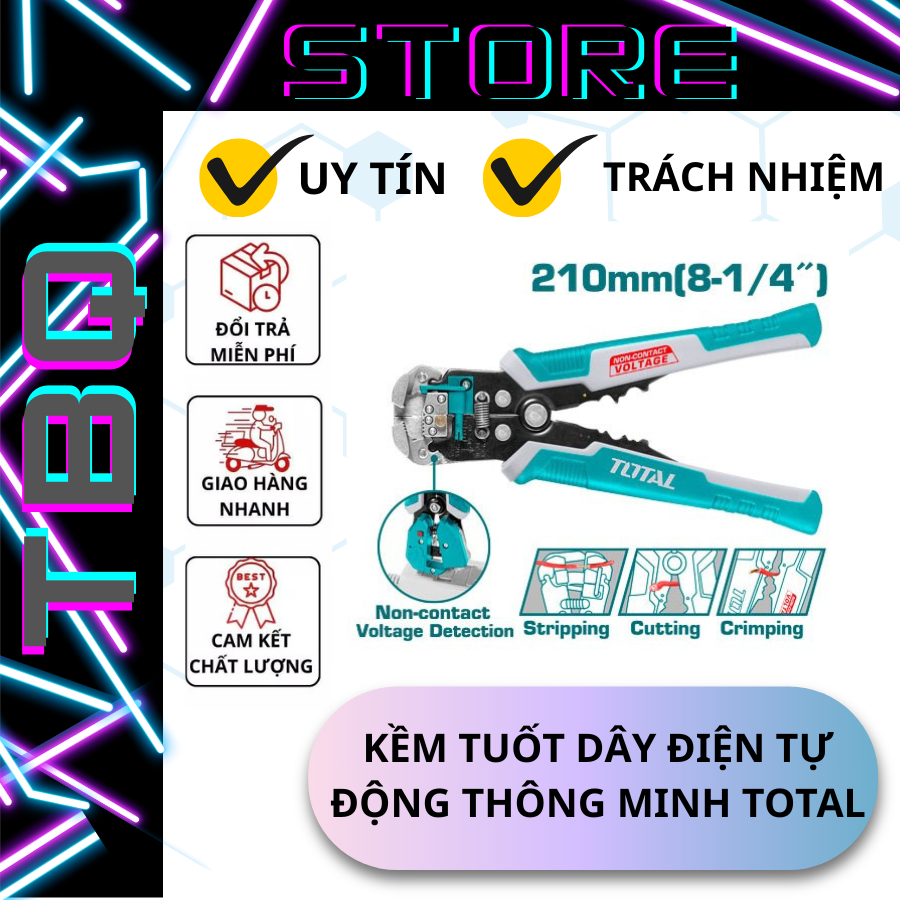 คีมปอกสายไฟอัตโนมัติอัจฉริยะ THT ทั้งหมด152429 การตรวจจับแรงดันไฟฟ้าแบบไม่สัมผัสสากล