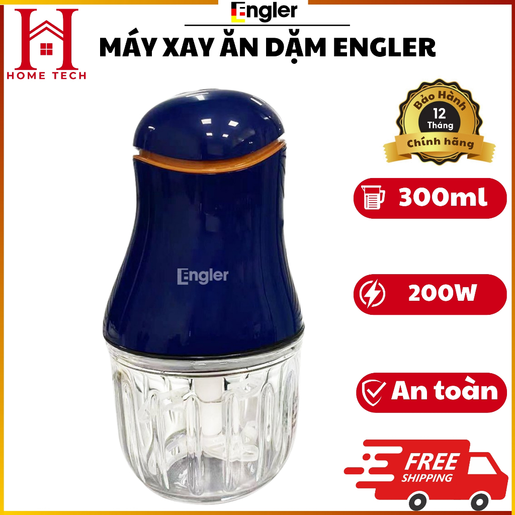 Engler EL5144 เครื่องปั่นอาหารขนาดเล็ก 200W 6 ใบมีดสแตนเลส โถแก้วคุณภาพสูง