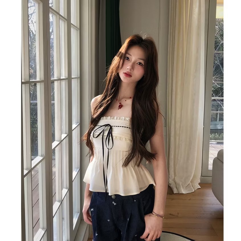 [VIDEO/ TYPE 1] SUPER BEAUTIFUL 2MONDAY 2MONDAY PADDED STRAP DRESS WITH BLACK BOW TIE A55 - รูปที่ 6