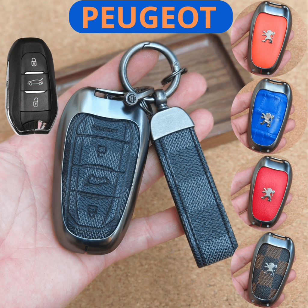 ฝาครอบกุญแจรถสําหรับ peugeot 2008,peugeot 3008,peugeot 408,peugeot 5008, ฝาครอบกุญแจโลหะ peugeot หลา