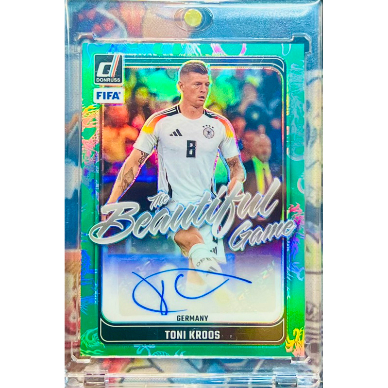 Toni Kroos Germany Football Card /99 Green Dragon Autographed Panini Donruss 2024/25