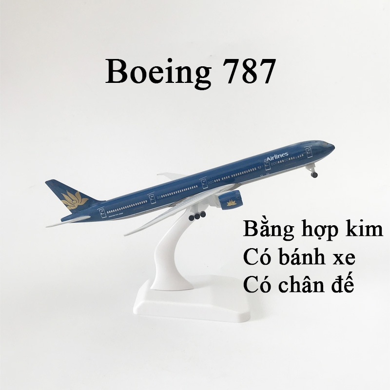 KAVY VN airline Boeing 787 เครื่องบินรุ่นยาว 20 ซม. ทําจากโลหะผสมพร้อมขาตั้งและล้อ
