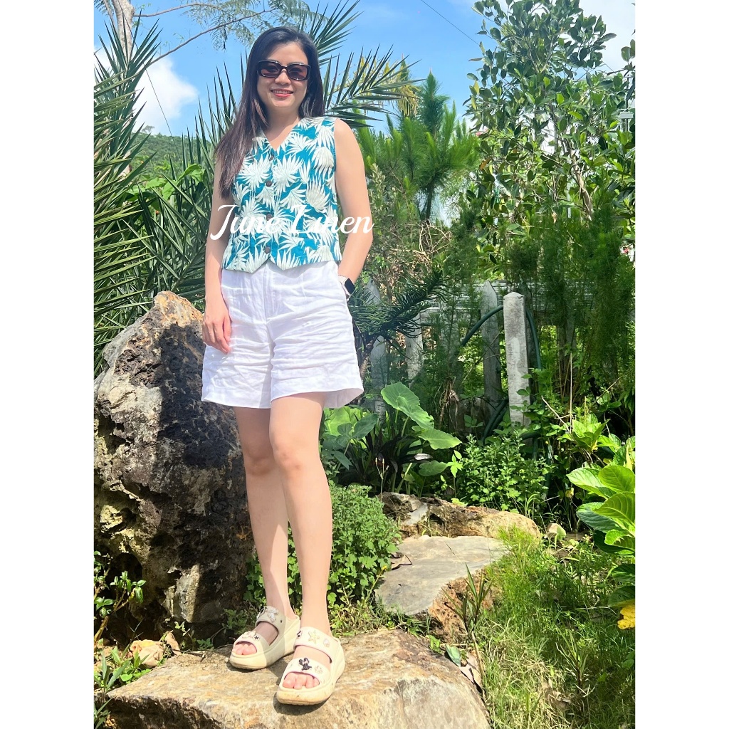 [JUNE LINEN] HCM. เสื้อกั๊กผ้าลินิน พรีเมี่ยม หลากสี A28.