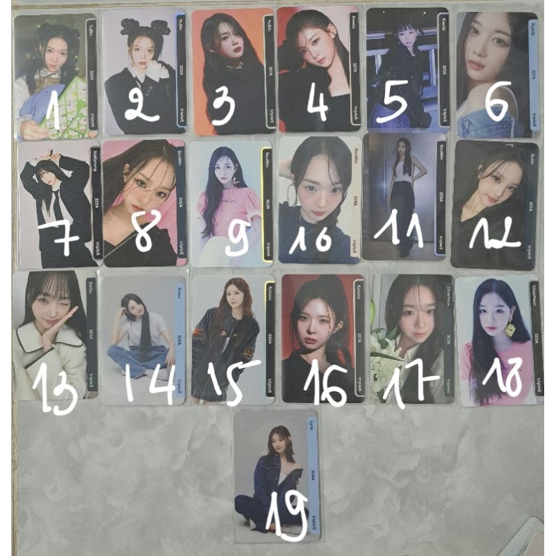 การ์ด PHYSICAL OBJEKT TRIPLES SCAN NAKYO NAKY KAEDE KOTONE SOOMIN YUBIN CHAEYEONN SULLIN SHION XINYU