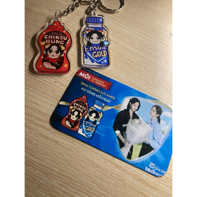 Chinsubung & Hyeri มั่นใจ พวงกุญแจทอง (พร้อมการ์ดสุ่มตัวอักษร)