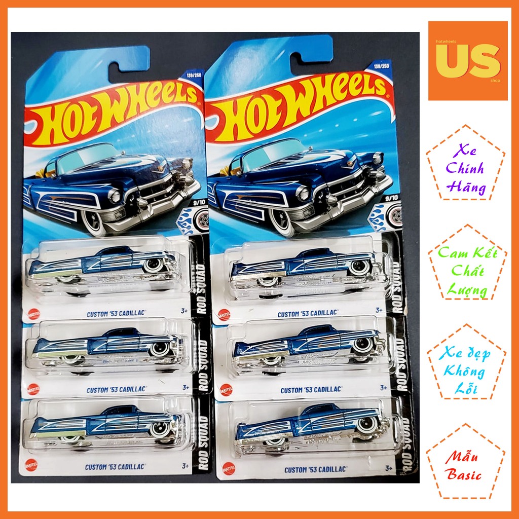 ของแท้ Green Hot Wheels Custom 53 Cadillac Model Car