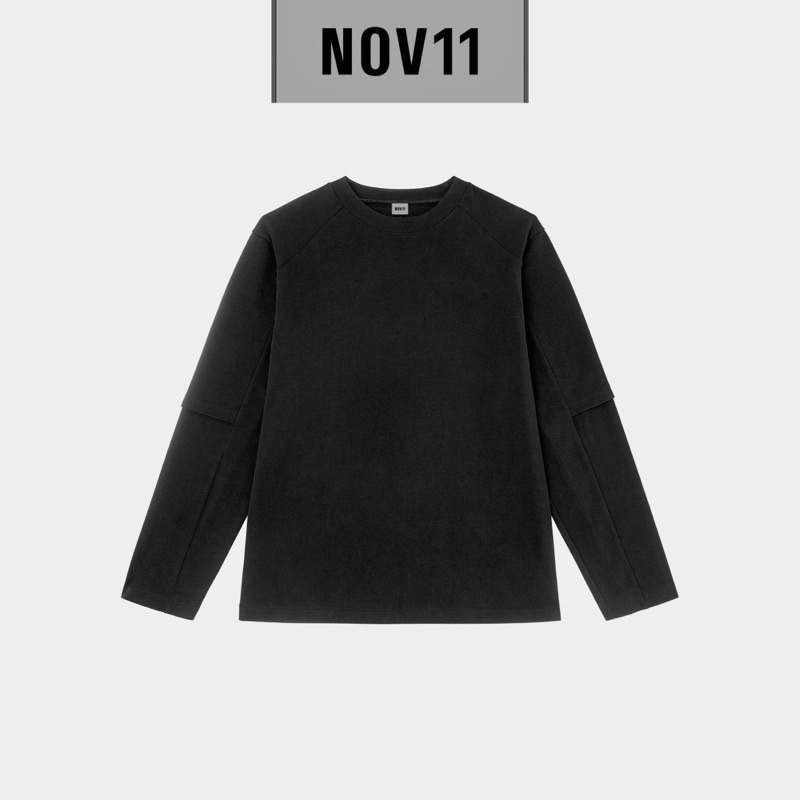 /NOV11/ LAYER เสื้อยืดแขนยาว - เสื้อยืดแขนยาวชั้น Unisex