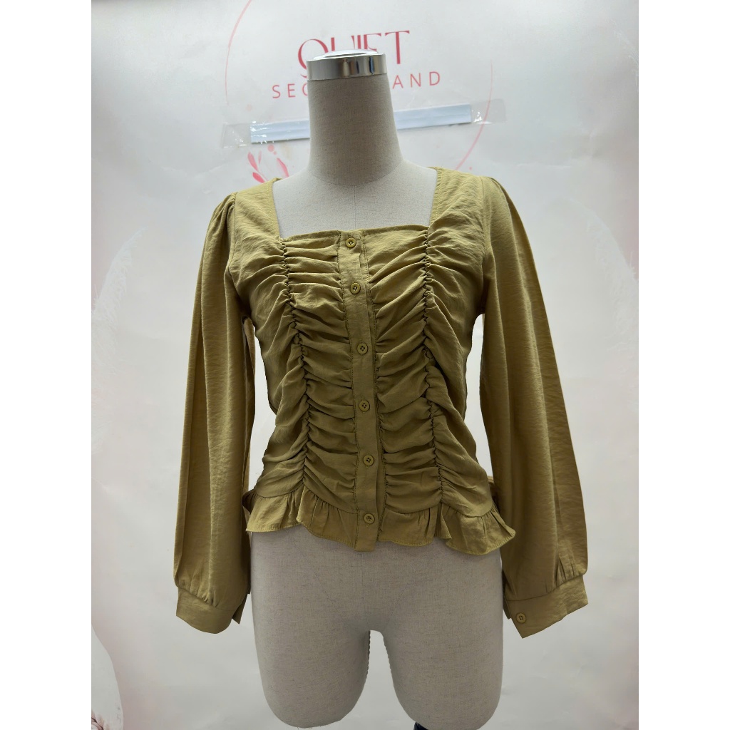 [มือสอง] - เสื้อคอปกเหลี่ยมอก25SMM16 - ไซส์ S.