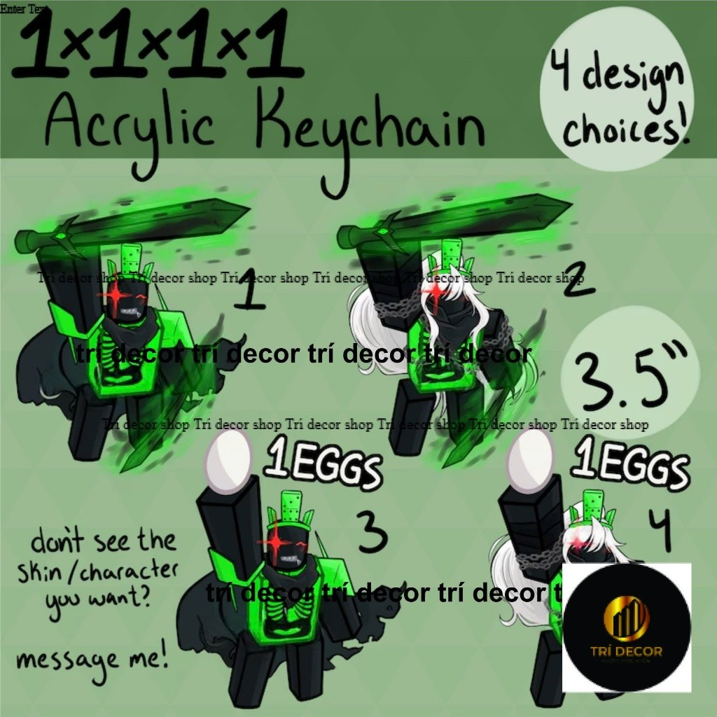 Forsaken พวงกุญแจอะคริลิค 1x1x1 3.5 นิ้ว