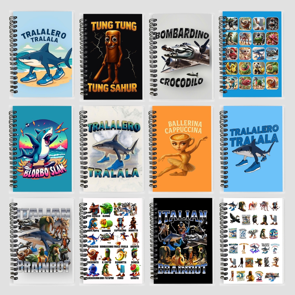 Notebook A5 A6 Memes Brainrot มีให้เลือกหลายรุ่น talero tralala unleashes sahur Memes binrot Noteboo