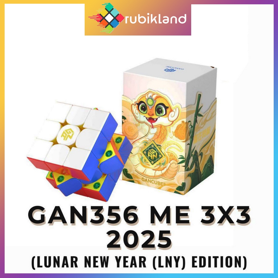 [จํากัด] Rubik Gan 356 ME 3x3 Gan 356M E สีเหลือง Limited Edition ปีงู 2025 ของเล่นทางปัญญา