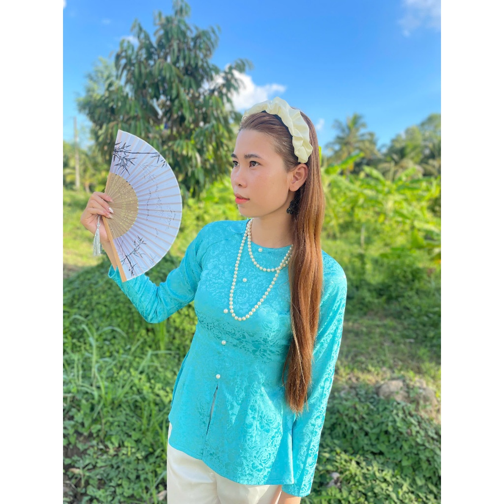 ODD TRADITIONAL BA ODDS SHIRT, SILK Brocade KN ODD PANTS ขนาดถึง 3XL