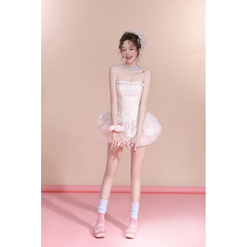 [HANS STORE] ชุดฟองฟองสวยพร้อมเครื่องนอนที่ระบายอากาศได้ (รูปถ่ายจริง)