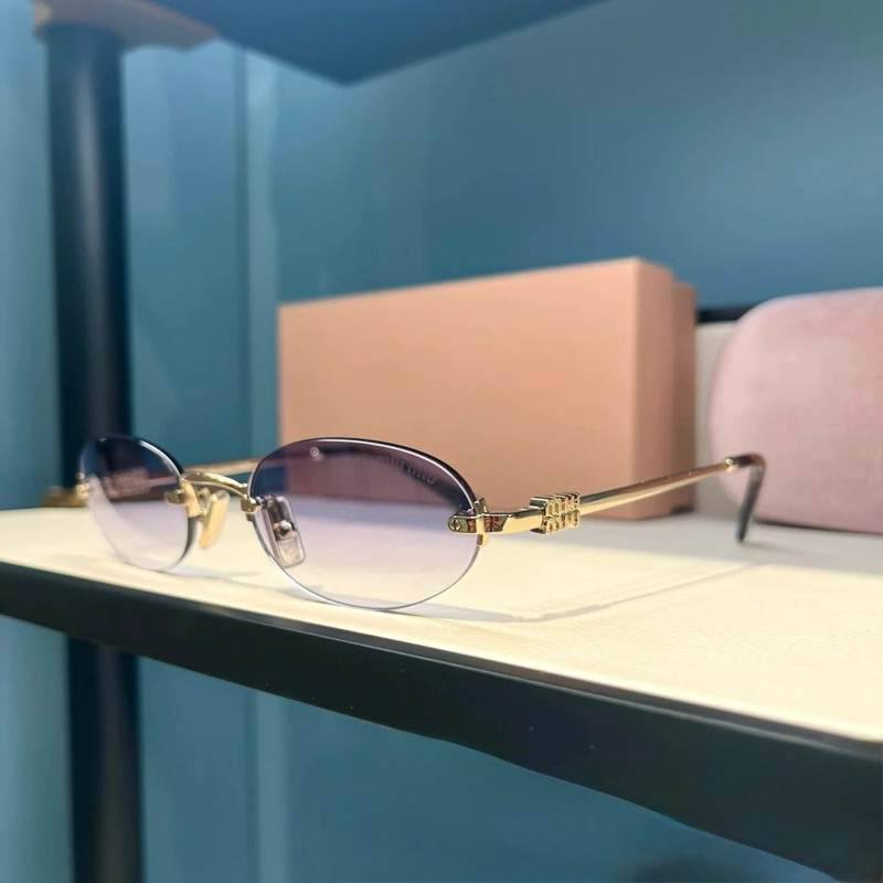 แว่นตาไร้ขอบทรงกลมผู้หญิงสีควัน Western Cute Street Girl MEO MEO M IU