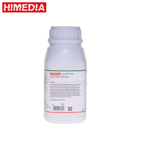 สิ่งแวดล้อม Baird Parker Agar Base รหัส: M043-500G ยี่ห้อ: Himedia สําหรับห้องปฏิบัติการ