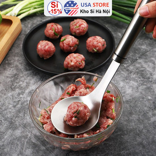 Dụng Cụ Tạo Hình INOX Nặn Thịt Viên, Thìa Làm Mộc, Nĩa Nặn Mọc, Thịt Cá Viên Có Móc