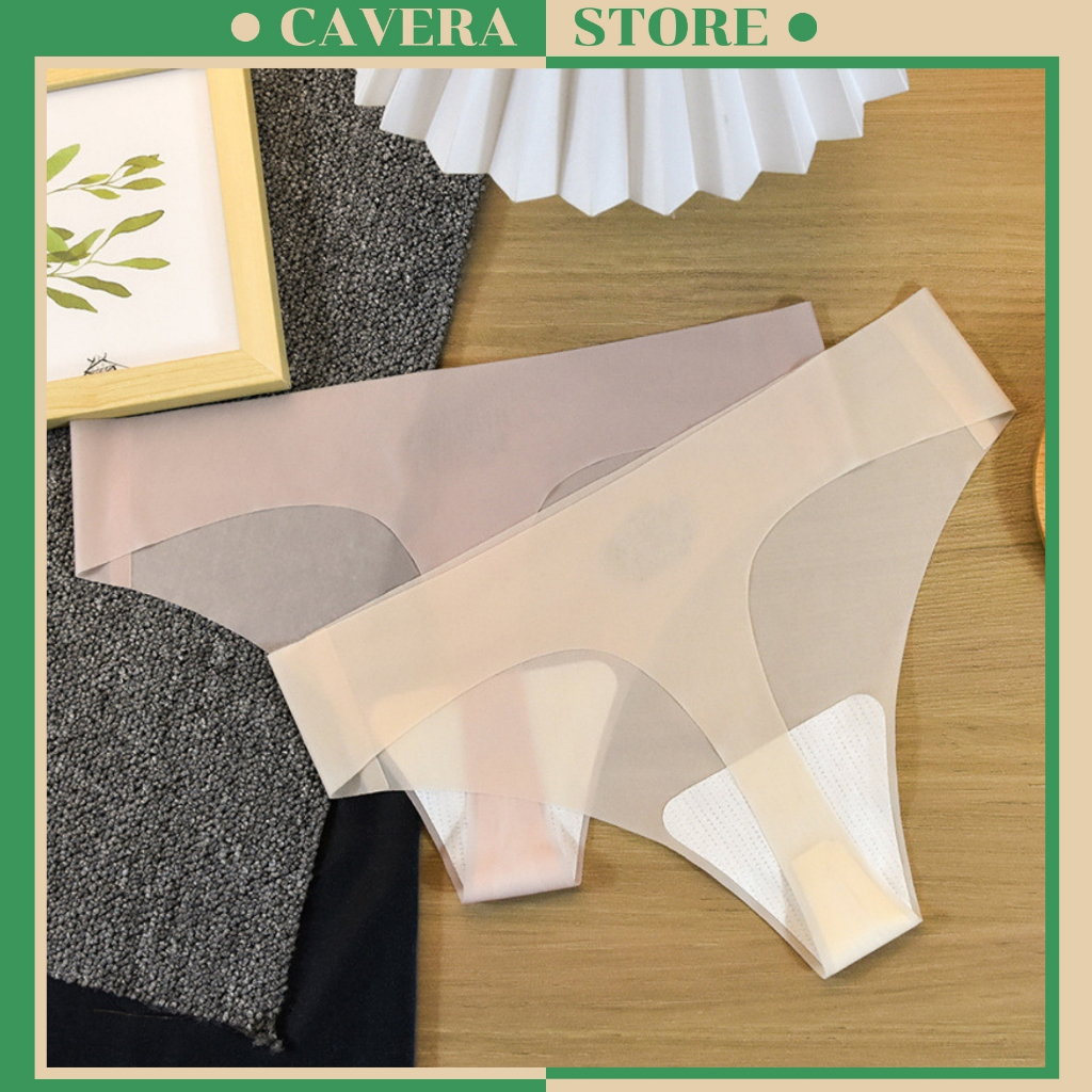 Combo 3 กางเกงชั้นในสตรี Soft Slit ไม่มีขอบ, Pantyhose ไร้รอยต่อพร้อมก้นกาว CAVERA L.617