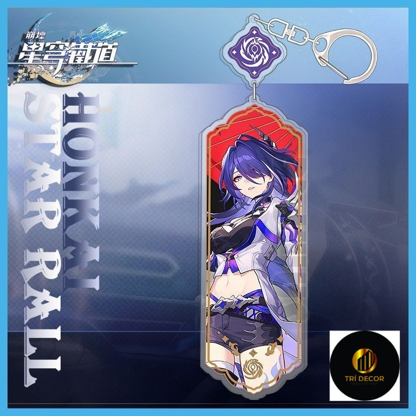 พวงกุญแจ Honkai: รางดาวมีนาคม 7th Blade Tinyun JingYuan Francz Kafka Bailu เกมเหล็ก Honkai Bailu