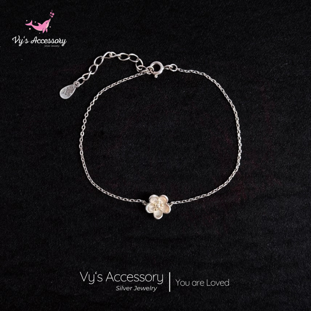 Vys Accessory LT123 สร้อยข้อมือเงินแอปริคอททอง